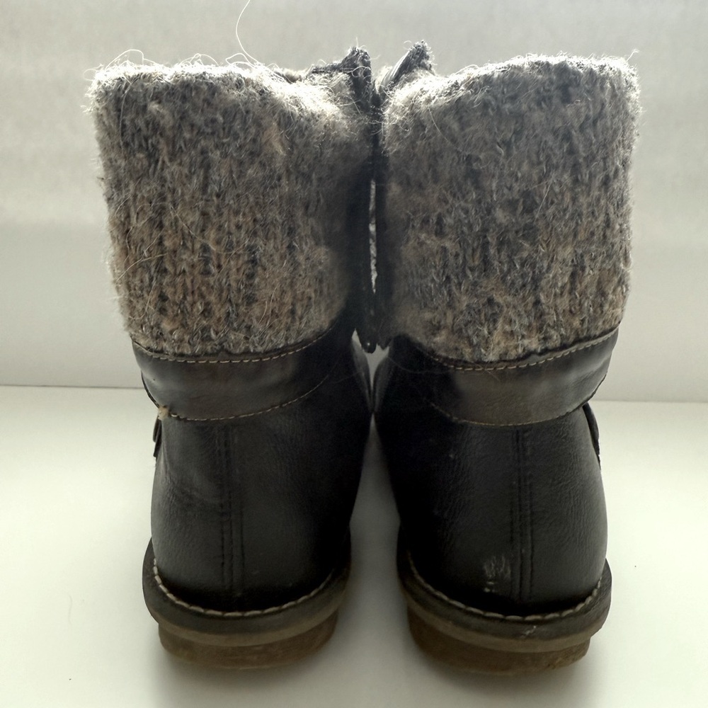 Remonte Black Boots with Knit Cuff - Wear long mid calf or short ankle - Size 7 - Picture 8 of 12